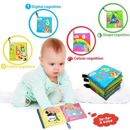 Fabrify 4-in-1 Baby Learning Book Set
