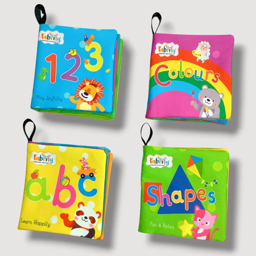 Fabrify 4-in-1 Baby Learning Book Set