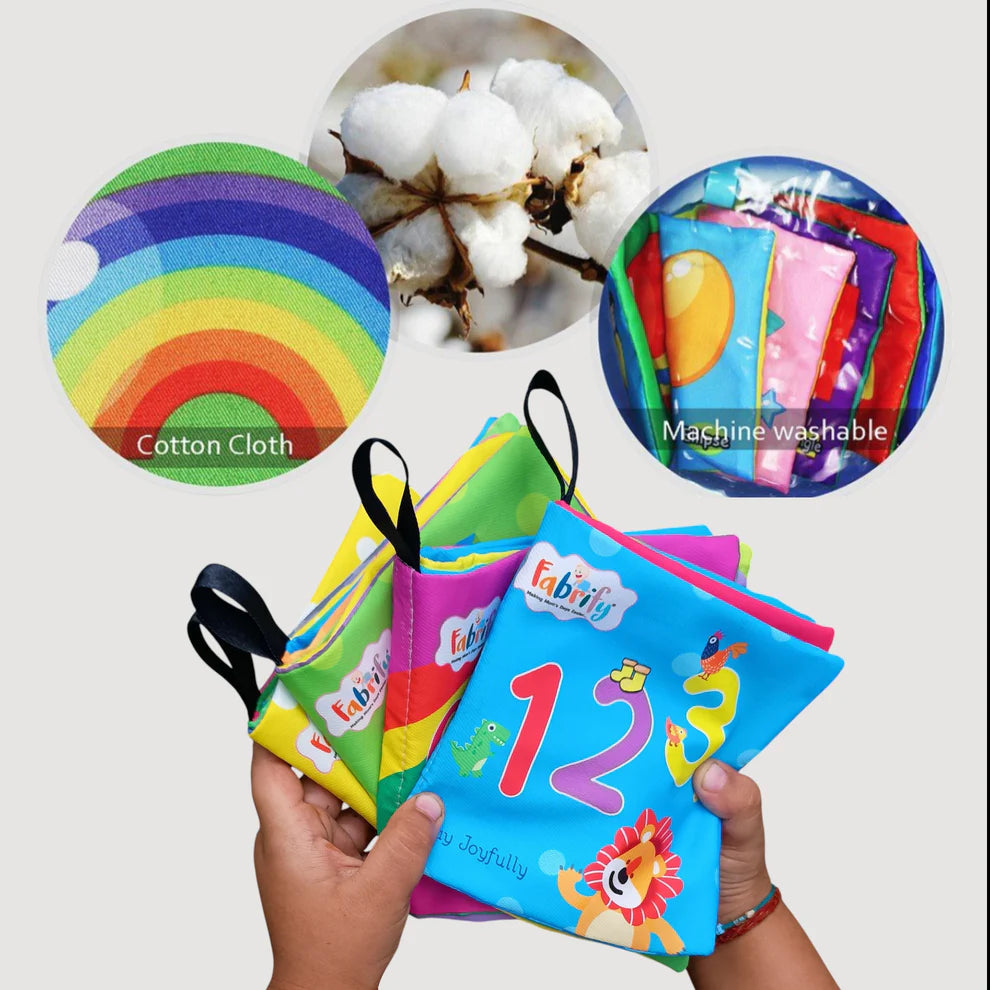 Fabrify 4-in-1 Baby Learning Book Set